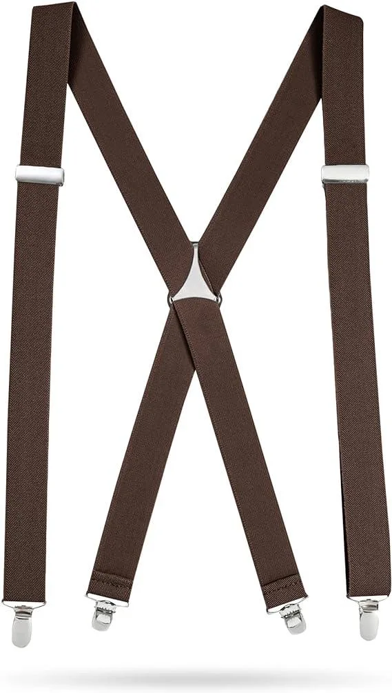 Hold'Em Hold'Em X-Back Suspenders 46 inches Brown — product photo