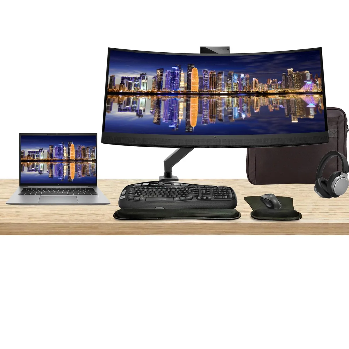 HP HP ZBook Firefly G10 14" Touchscreen 2-in-1 Laptop i7-1355U 32GB 1TB SSD RTX A500 + Z34c 34" Monitor Bundle — product photo