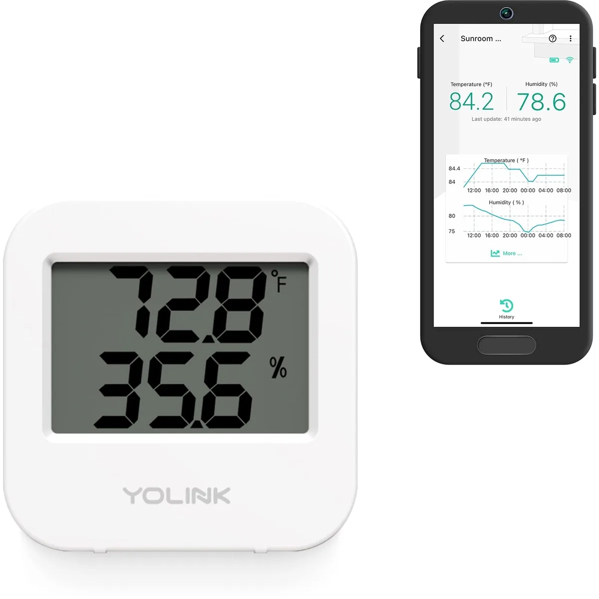 Small white rectangular sensor with smooth finish