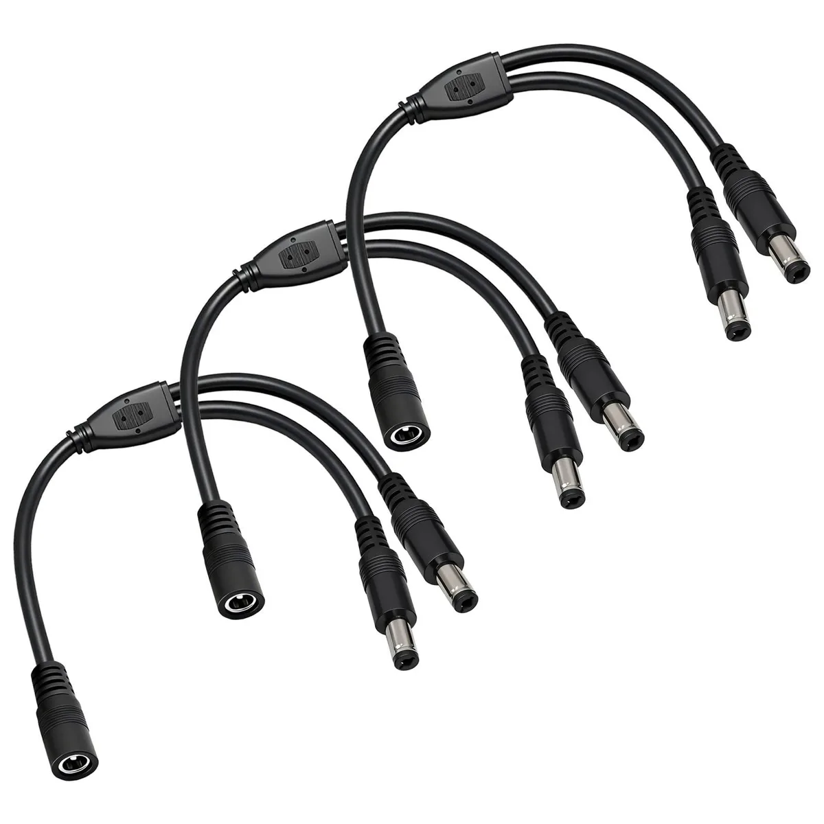 GGIPOWY 18AWG DC 5.5mm x 2.5mm Power Splitter Cord 3-Pack — product photo