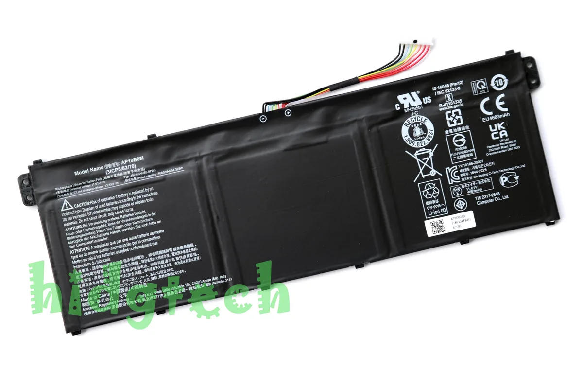 Beisite Beisite AP19B8M Laptop Battery KT0030G024 11.61V 4821mAh 55.97Wh Black — product photo