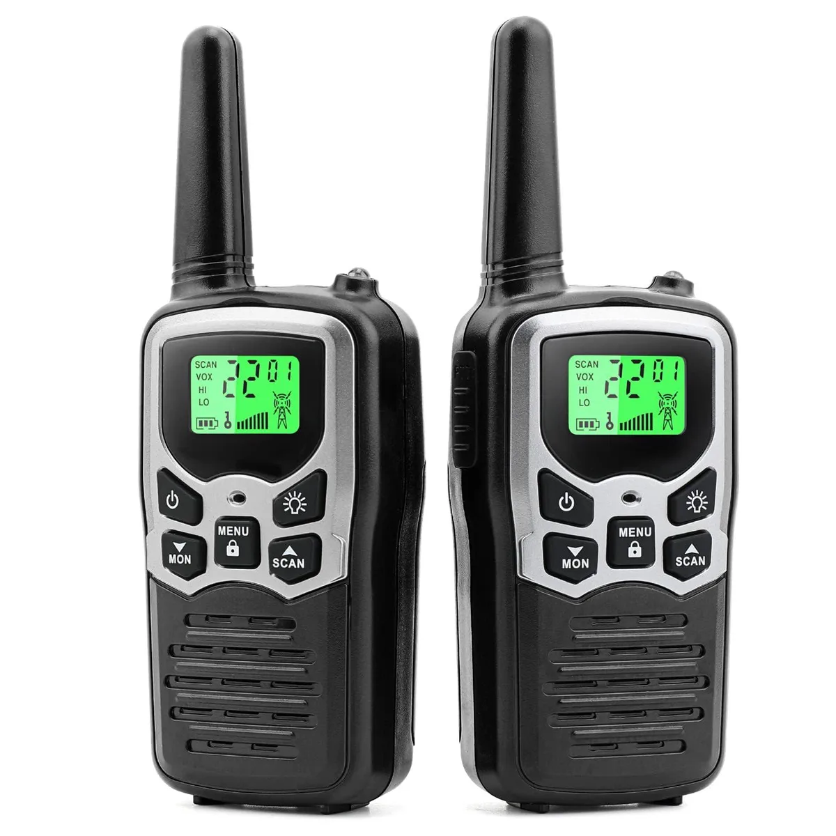SOEWIOU SOEWIOU T5 two-way radio 22ch 3km Silver 2-pack — product photo