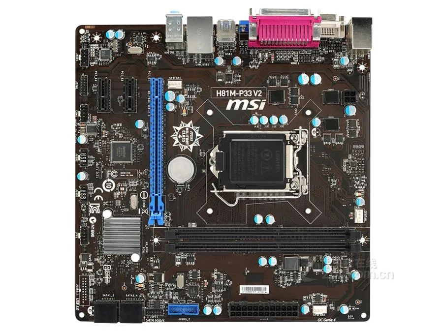 MSI MSI H81M-P33 V2 Intel H81 motherboard LGA 1150 DDR3 16GB Micro ATX — product photo