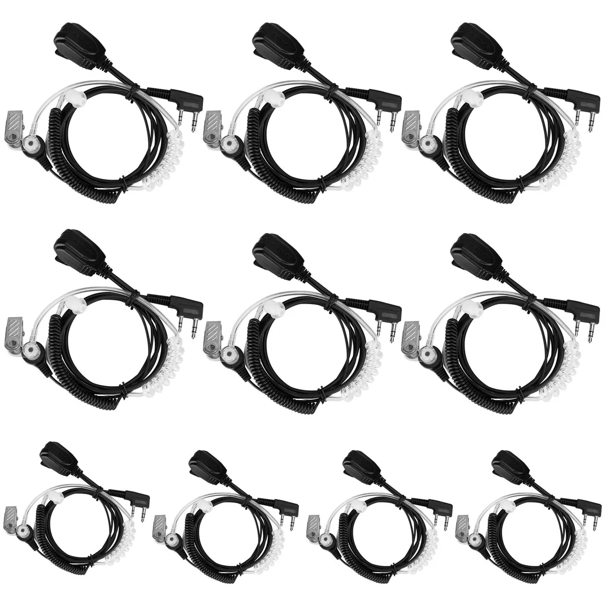 KEHIPI KEHIPI Acoustic Tube Earpiece 10 Pack for Two-Way Radio — product photo