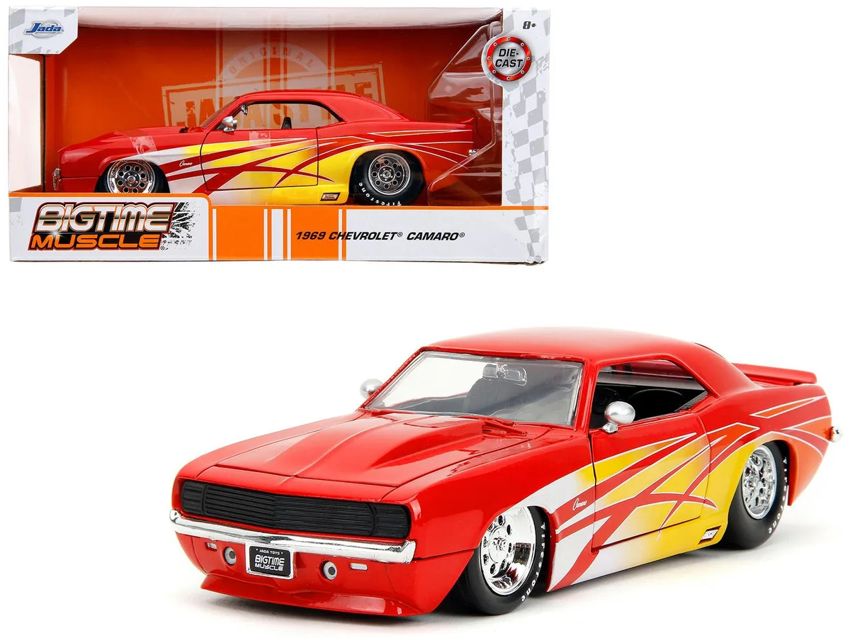 Jada Jada 1969 Chevrolet Camaro Red BigTime Muscle 1/24 Diecast — product photo