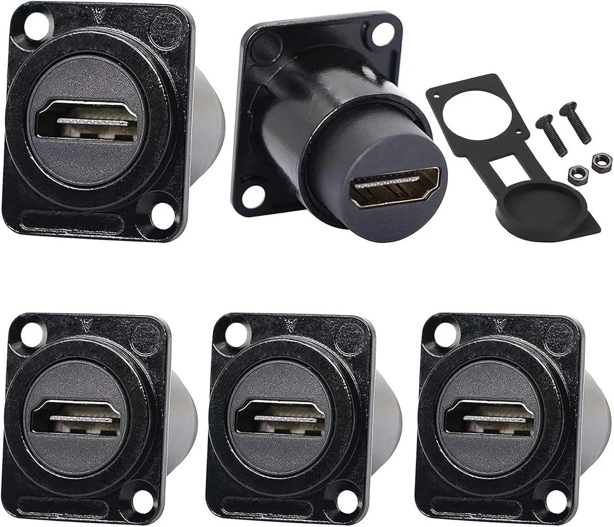 BFKK BFKK 5PCS HDMI Panel Mount Adapter 4K@60Hz HDMI 2.0 — product photo