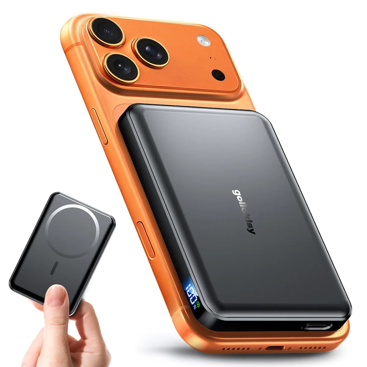  golioklsy W12 10000mAh 20W MagSafe power bank — product photo