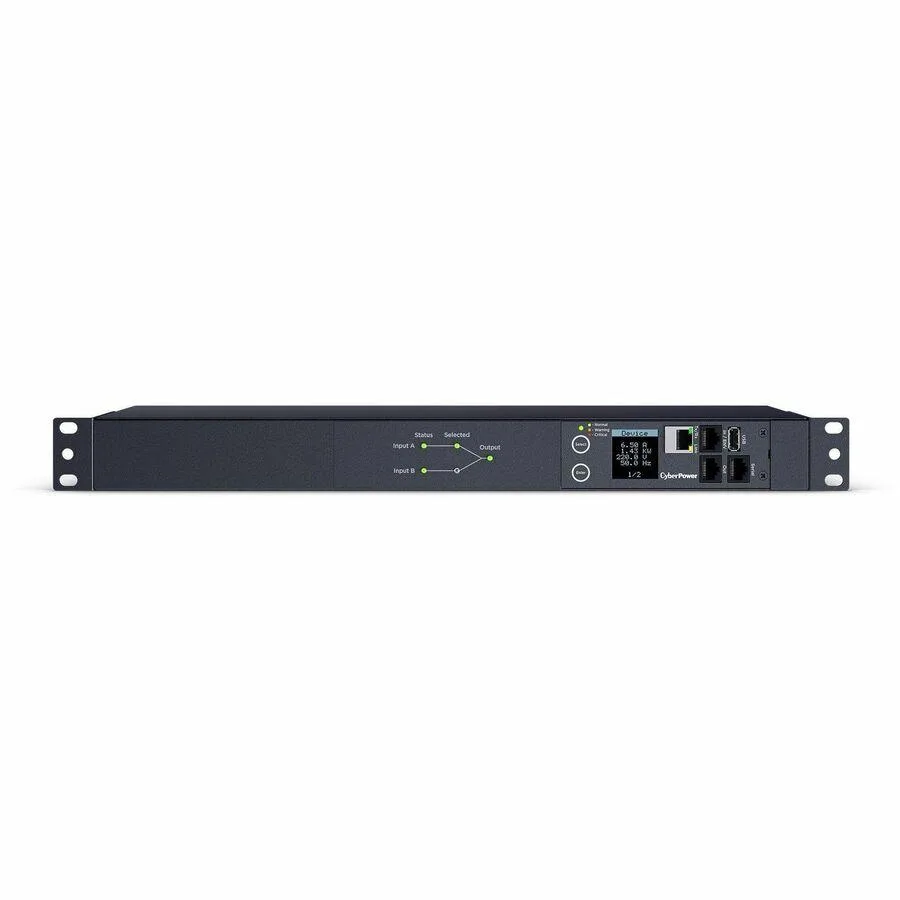 CyberPower CyberPower PDU44004 Switched ATS PDU 208V 1U 12 IEC 15A 200 240V — product photo