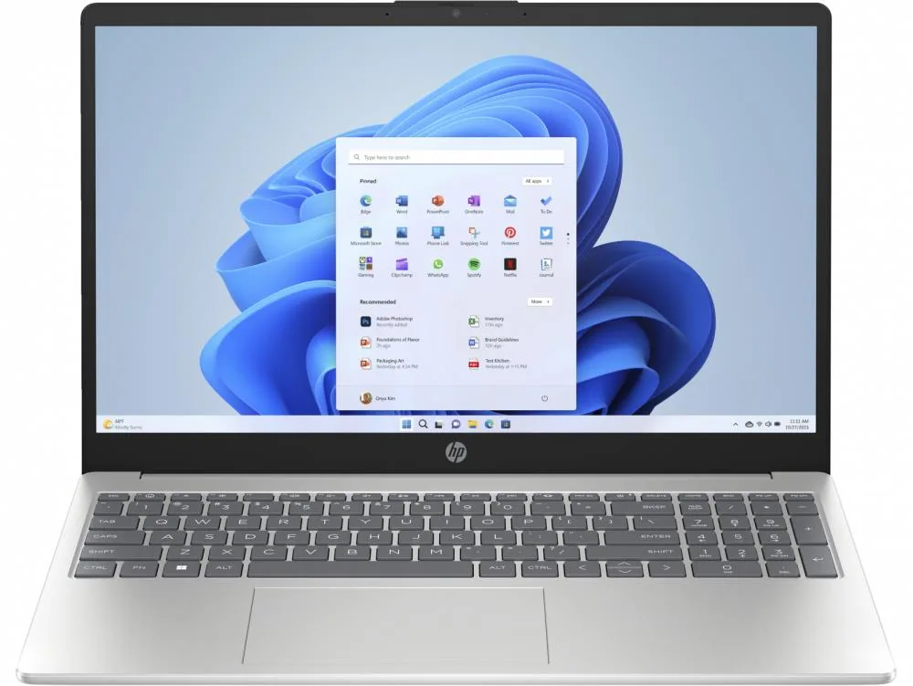 HP HP 15-FD0133WM laptop i3-N355 8GB 256GB 15.6" Silver — product photo