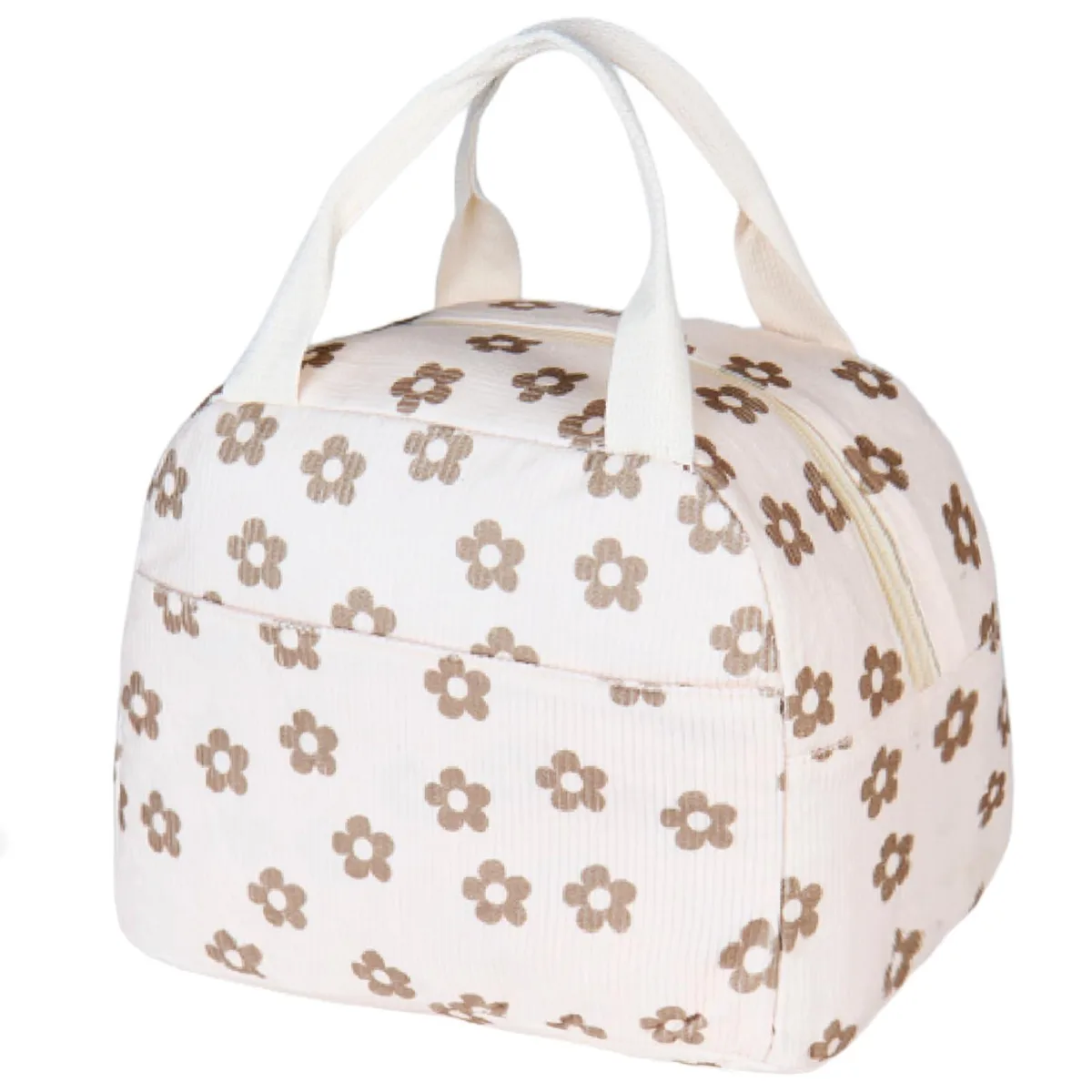 No Sew No Sew 0249 Large Corduroy Insulated Lunch Bag Coffee — product photo