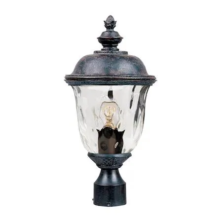 Oriental Bronze carriage-house wall lantern with water glass panels
