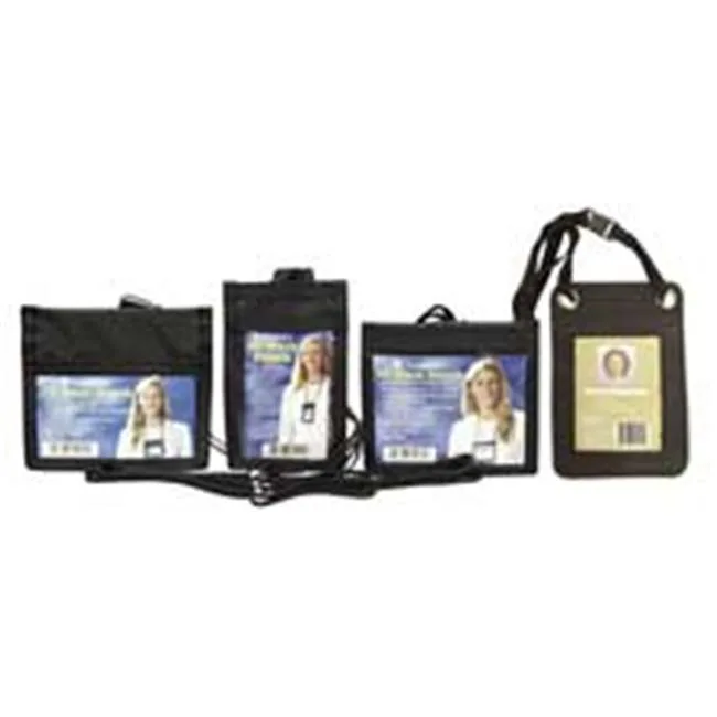 Baumgartens Baumgartens BAU55120 card filing neck pouch vertical black — product photo