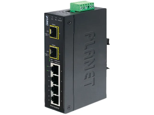 PLANET PLANET IGS-620TF 4-Port 10/100/1000T + 2-Port 100/1000X SFP network switch — product photo