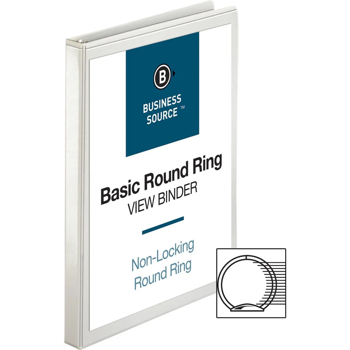 Business Source Business Source 9951 1/2" View Binder White 125 Sheet — product photo
