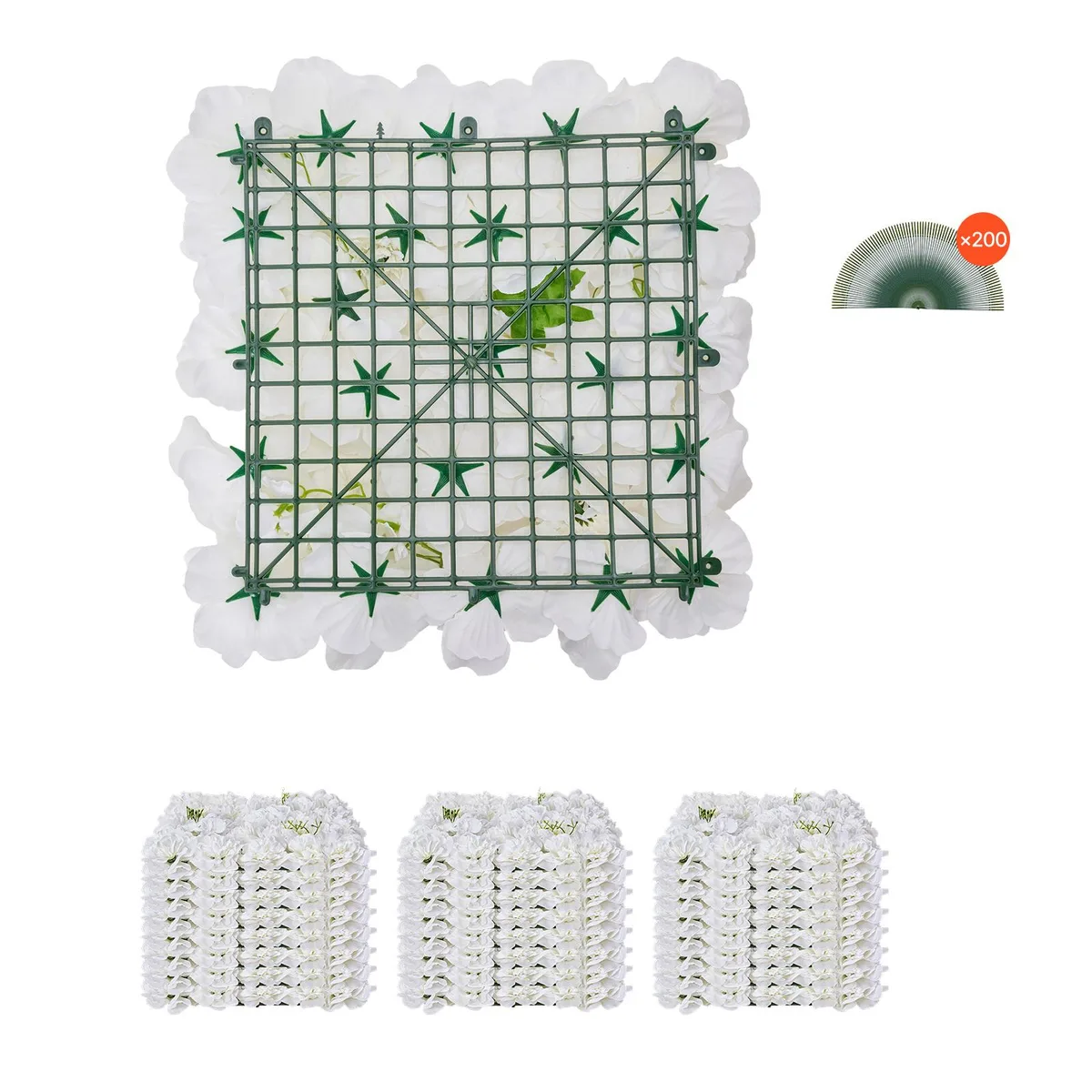 VEVOR VEVOR 3D Flower Wall Panel 24 pcs 15 inch White — product photo