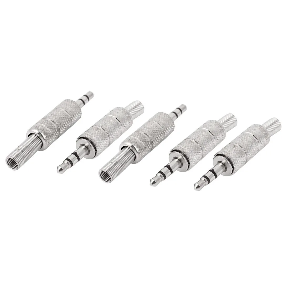 Unique-Bargains Unique-Bargains 5pcs 2 Pole 3.5mm Stereo Male Plug Spring Relief Jack — product photo