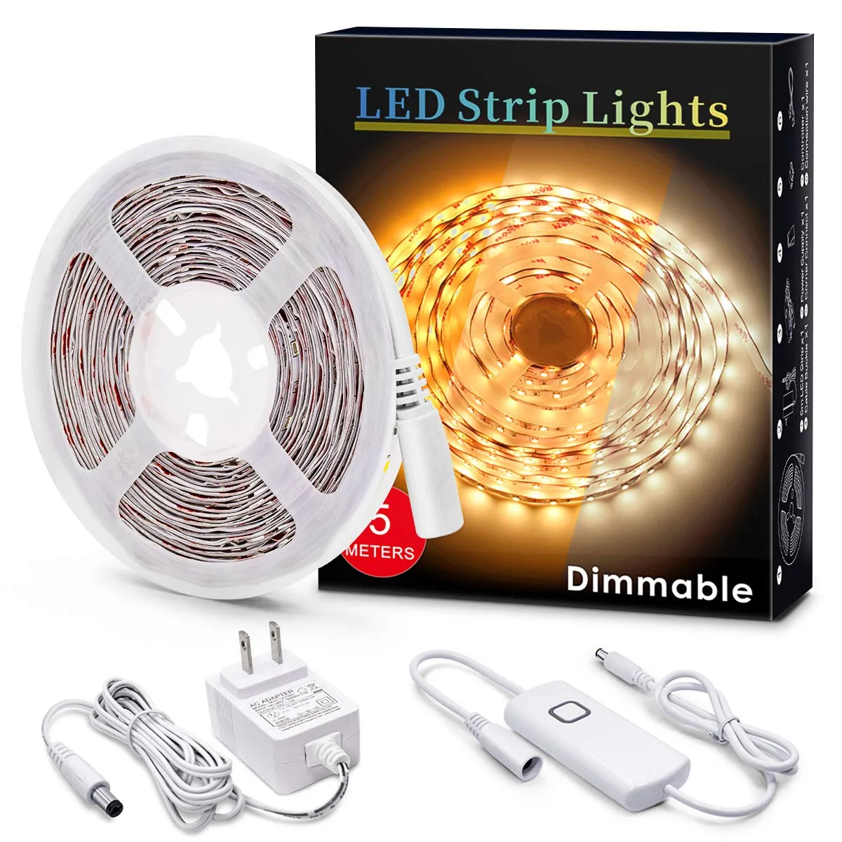 MYPLUS 1 Under Cabinet LED Strip 16.4ft 1050lm 3000K 10W 12V — product photo