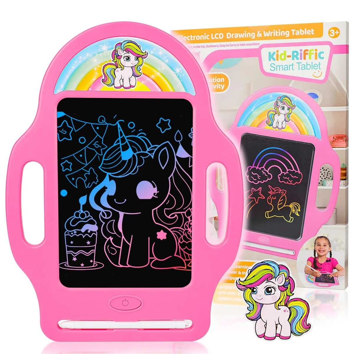 LAEBUILD B7003-A 8.5" LCD Doodle Board Pink — product photo
