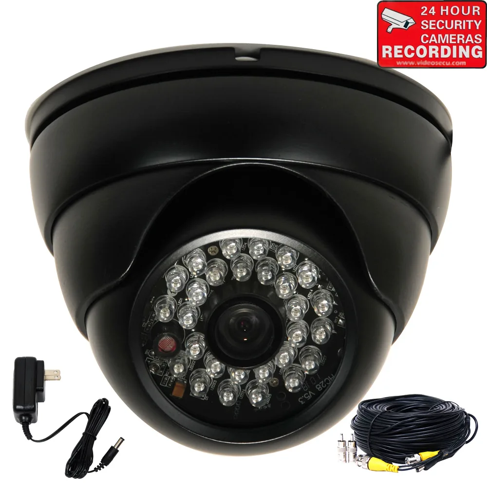 VideoSecu VideoSecu VD6HBLKC Dome Camera 600TVL 3.6mm 28IR Black — product photo