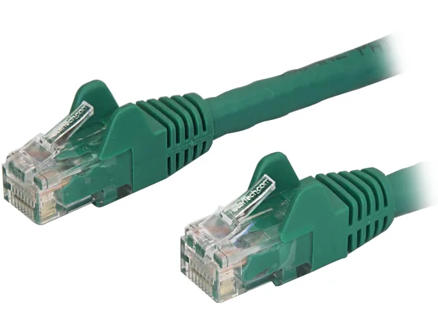 STARTECH STARTECH N6PATCH14GN network ethernet cable Cat6 14 ft green snagless RJ45 24 AWG 250 MHz 10Gbps 100W PoE — product photo