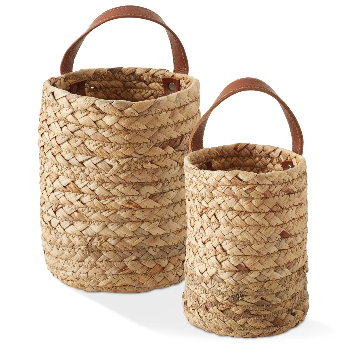 Casafield Casafield Set of 2 Water Hyacinth Wall Hanging Baskets — product photo