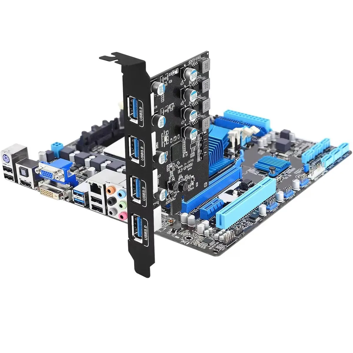ESTONE ESTONE PCIE24ABK 4-Port Front PCIe USB 3.0 Hub Controller Adapter — product photo