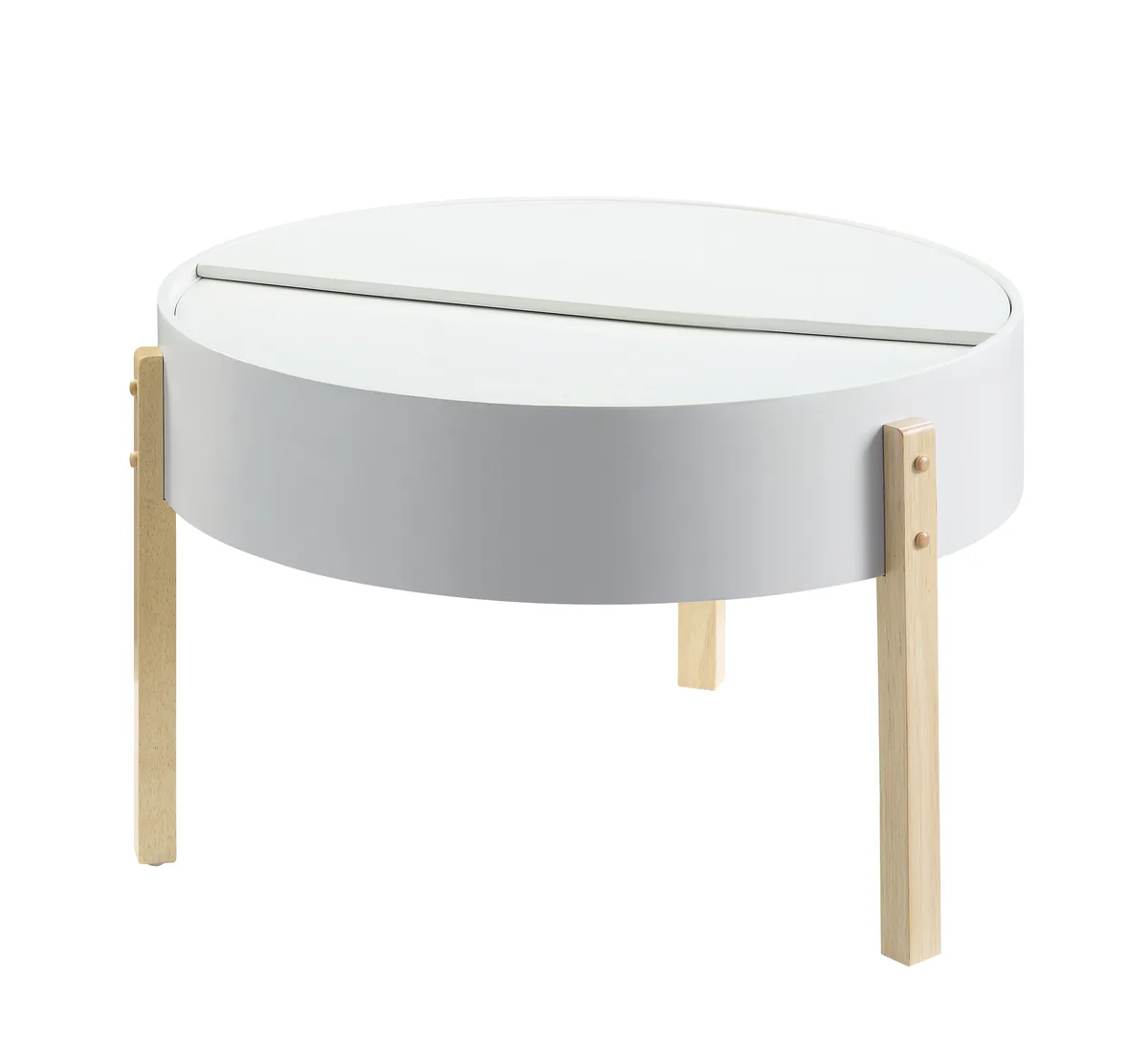tuphen tuphen White &amp; Natural Round Coffee Table — product photo