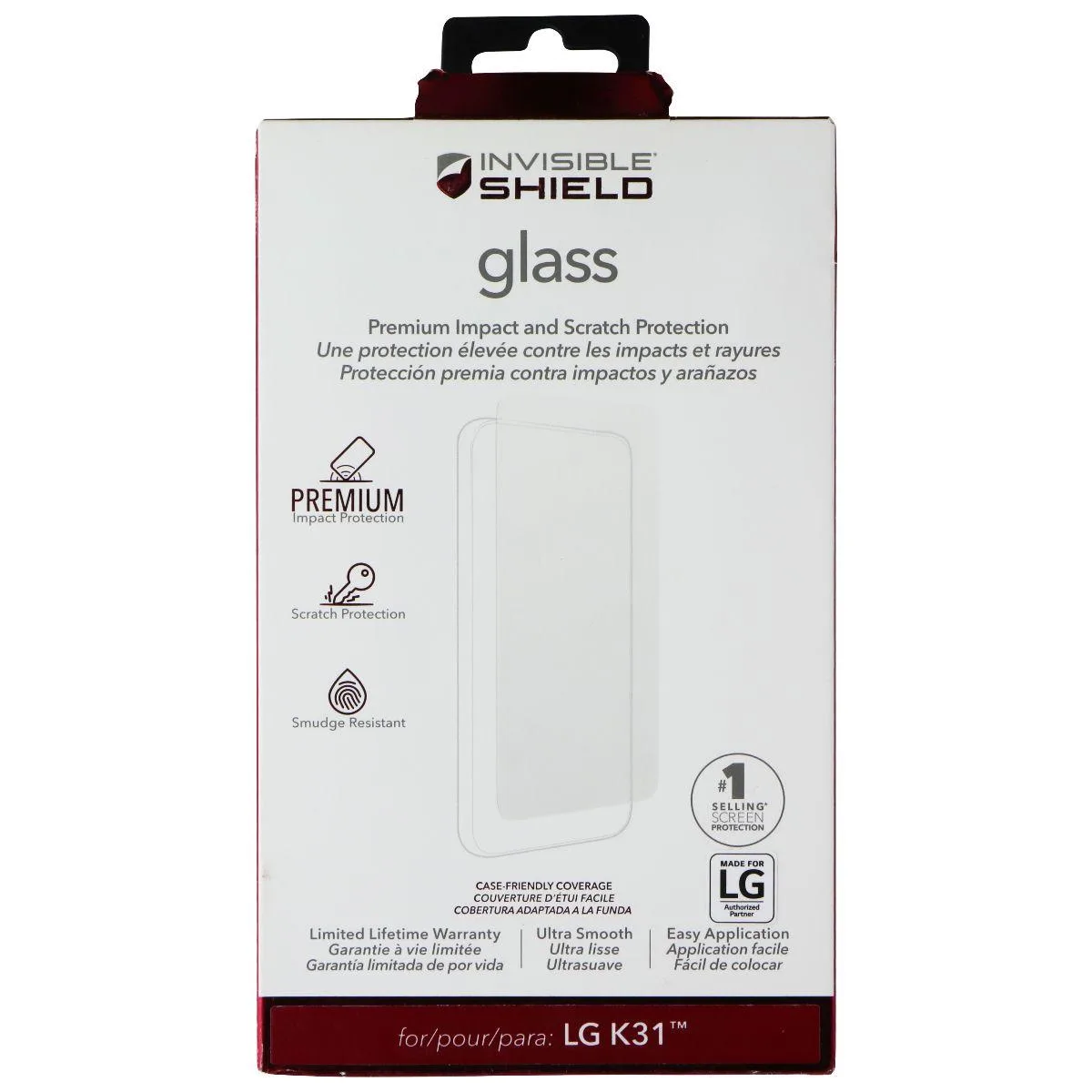 ZAGG ZAGG Invisible Shield Glass Screen Protector LG K31 Clear — product photo