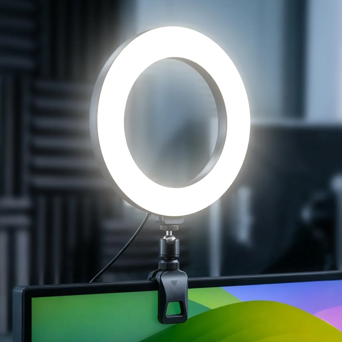  FJHEPERPOO FJ-6 6" Ring Light with Desk Tripod Stand and Clip — product photo