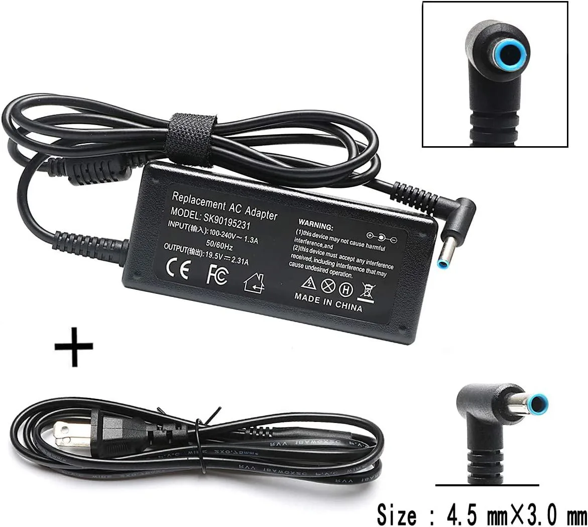 myVolts myVolts 45W AC Adapter 19.5V 2.31A 4.5x3.0mm for HP Notebook 15 — product photo