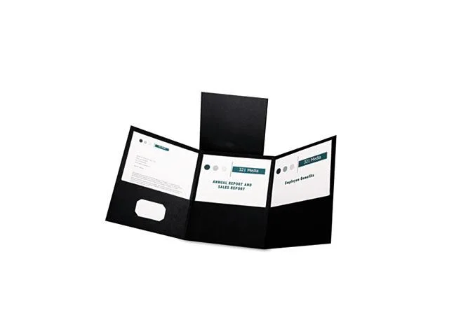 Oxford Oxford 59806 Tri-Fold File Folder 3 Pockets 150 Sheets Black — product photo