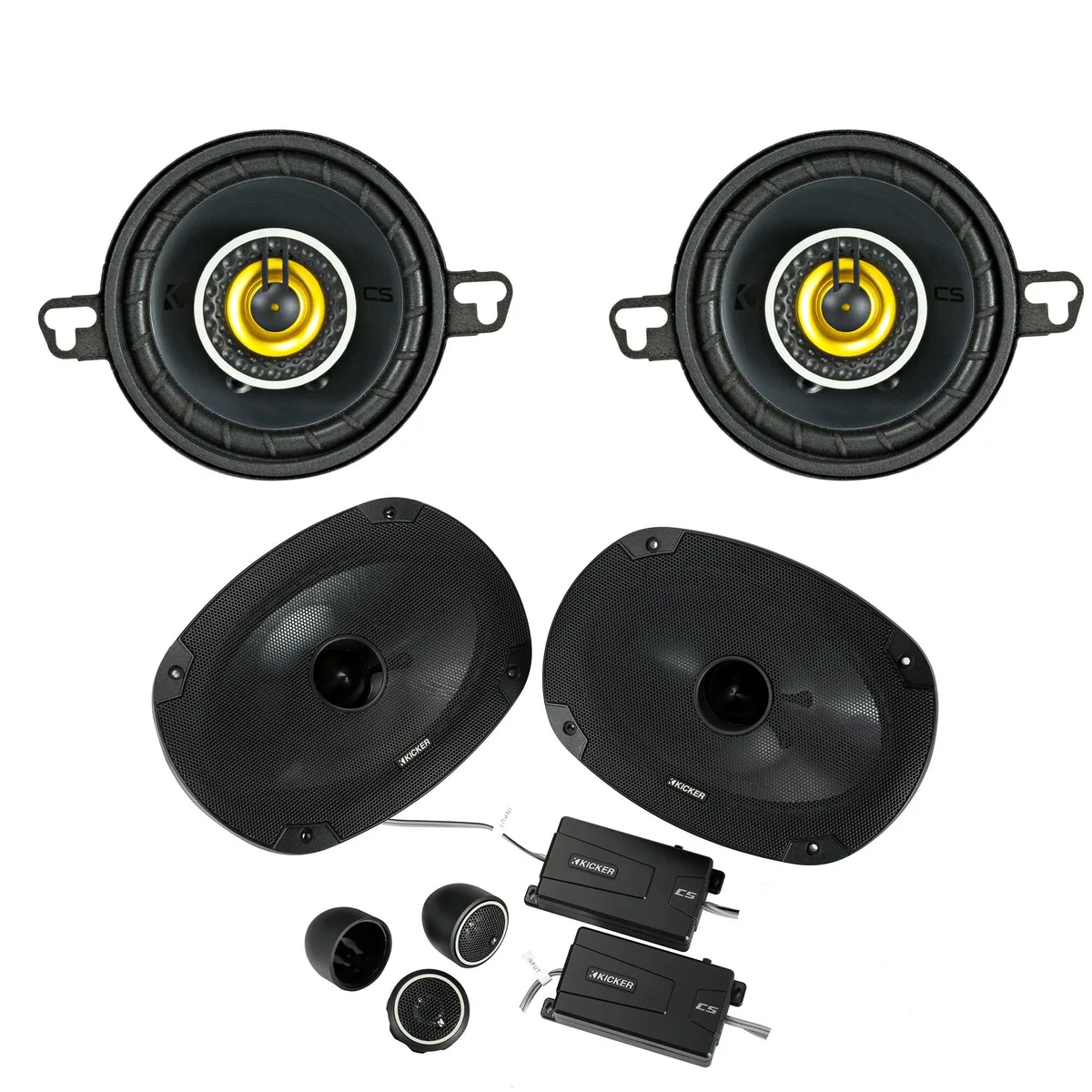 KICKER KICKER CS-Series 6x9 Component + 3.5" Coaxial Car Speakers — product photo