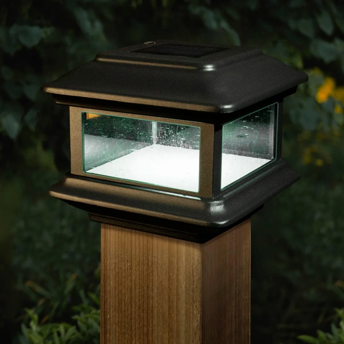 Classy Caps Mfg. Inc. Classy Caps Mfg. Inc. Colonial Solar Post Cap Black 4x4 2 Pack — product photo