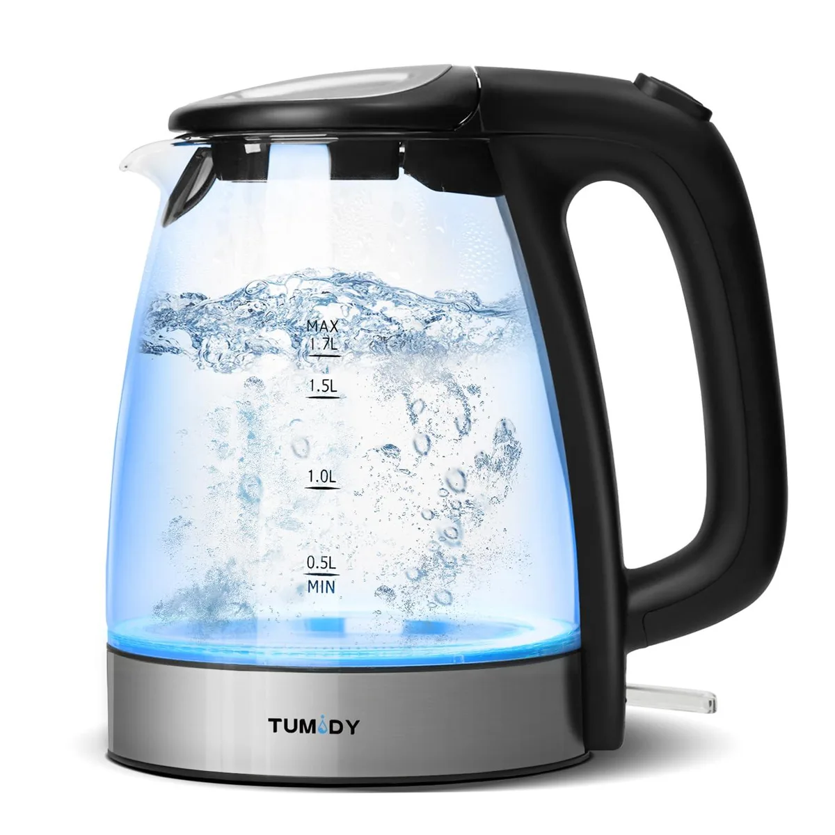 TUMIDY 12873 1.7 L 1500 W Glass Thermo Pot — product photo