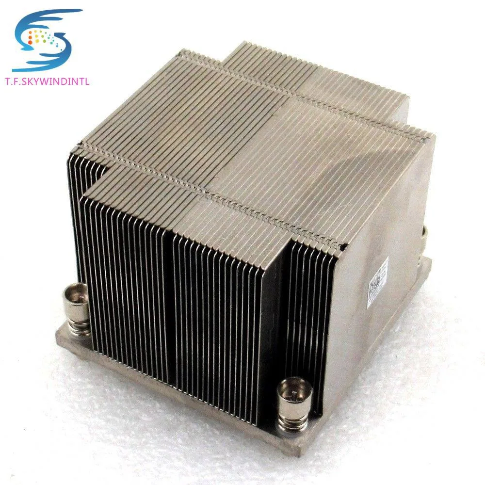 Small silver heatsink with fin array and mounting clips