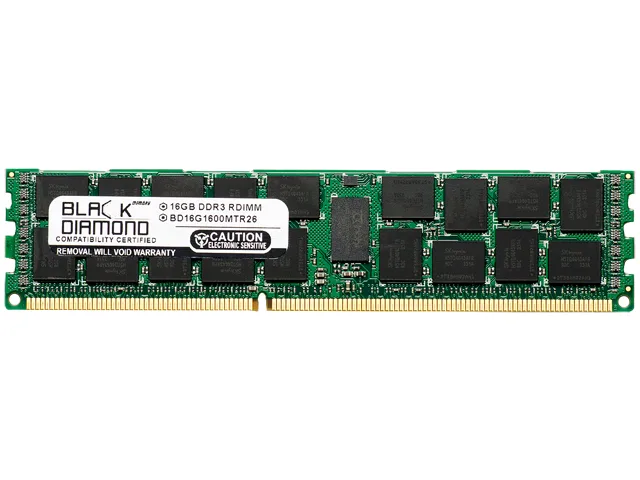 Black Diamond Memory Black Diamond Memory BD16G1600MTR26 16GB DDR3 1600 ECC Registered server RAM — product photo
