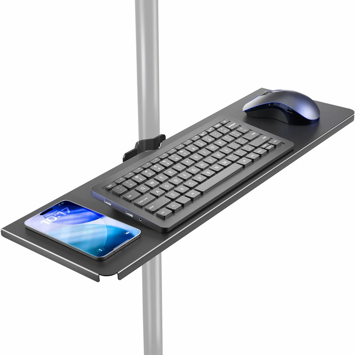 VIVO VIVO Clamp-on Utility Shelf Pole Mount 24" x 7.9" monitor accessory — product photo