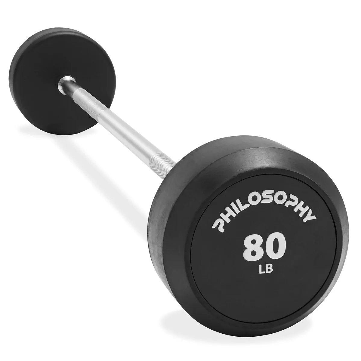 Philosophy Gym Philosophy Gym Rubber Fixed Barbell 80 LB weight training — product photo