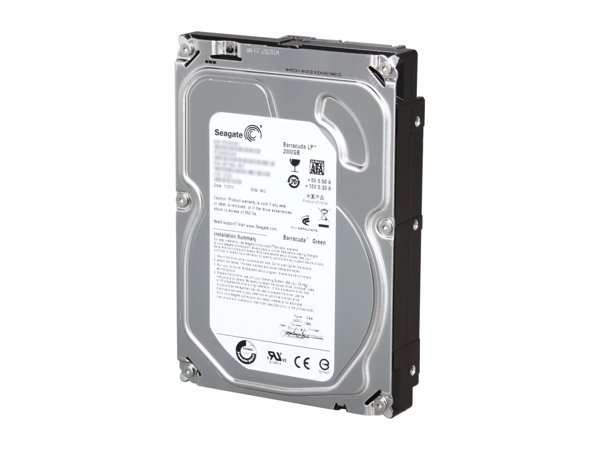 Seagate Seagate ST2000DL003 2TB 5900 RPM 64MB Cache SATA 6.0Gb/s 3.5" internal hard drive — product photo