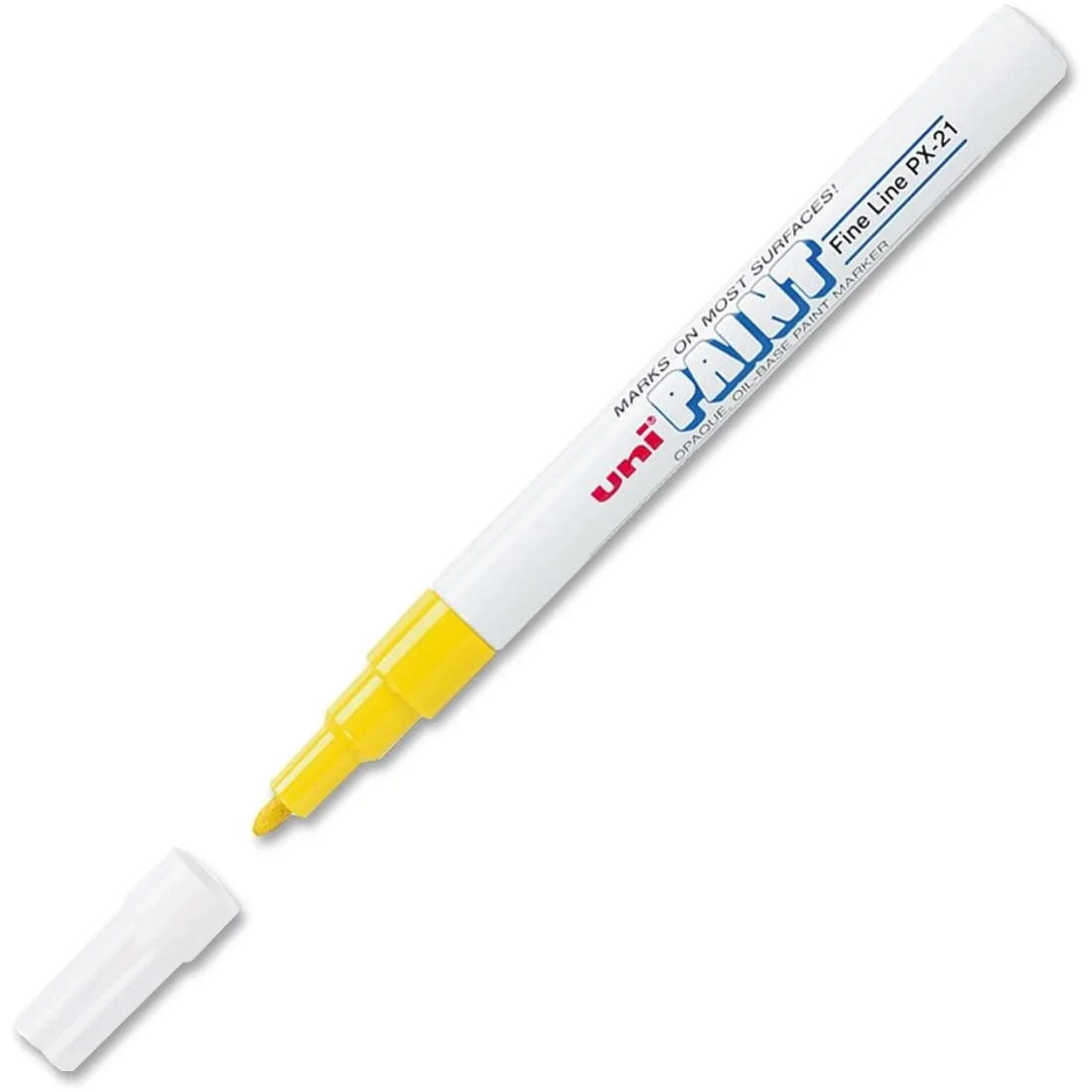 Rubbermaid Rubbermaid 63705DZ Uni-Paint PX-21 Yellow Fine Oil-Based Marker 1 Dozen — product photo
