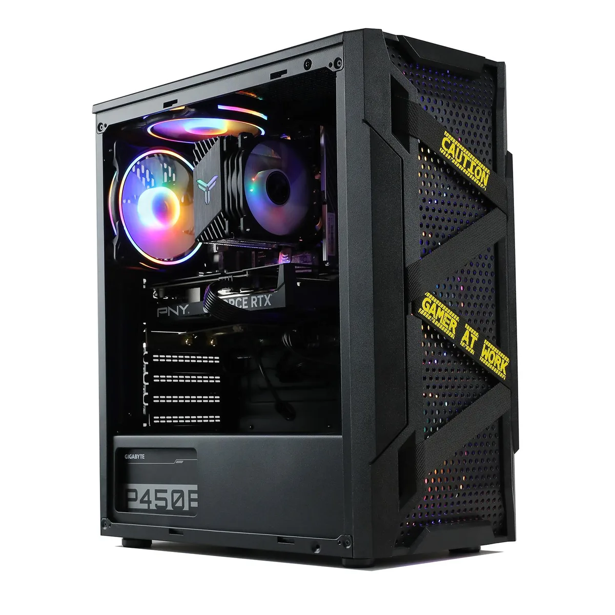 MXZ MXZ Desktop PC Core i5-9400F RTX 3050 16GB DDR4 500GB NVME 5 RGB Fans Windows 11 Pro — product photo
