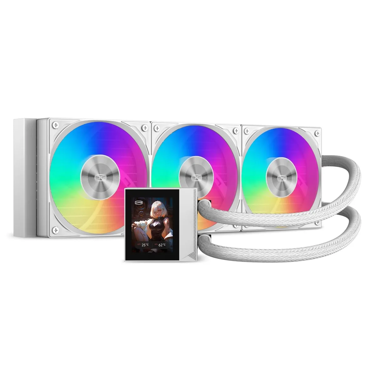 PCCOOLER PCCOOLER CPS DC360 Pro ARGB Display White liquid cooler — product photo