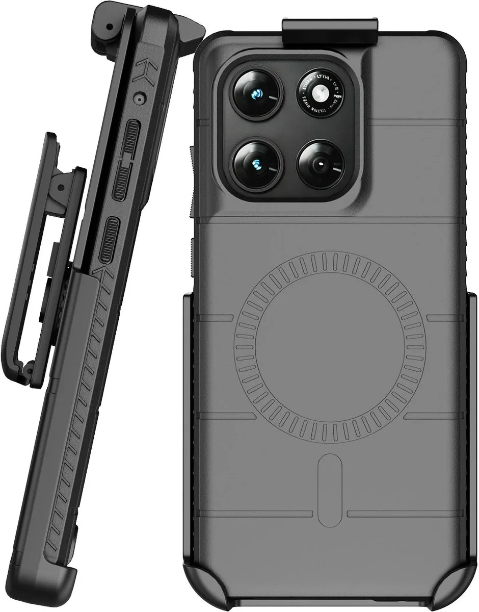 Nakedcellphone Nakedcellphone Case &amp; Belt Clip for Moto G Stylus 2026/2025 Black MagSafe — product photo