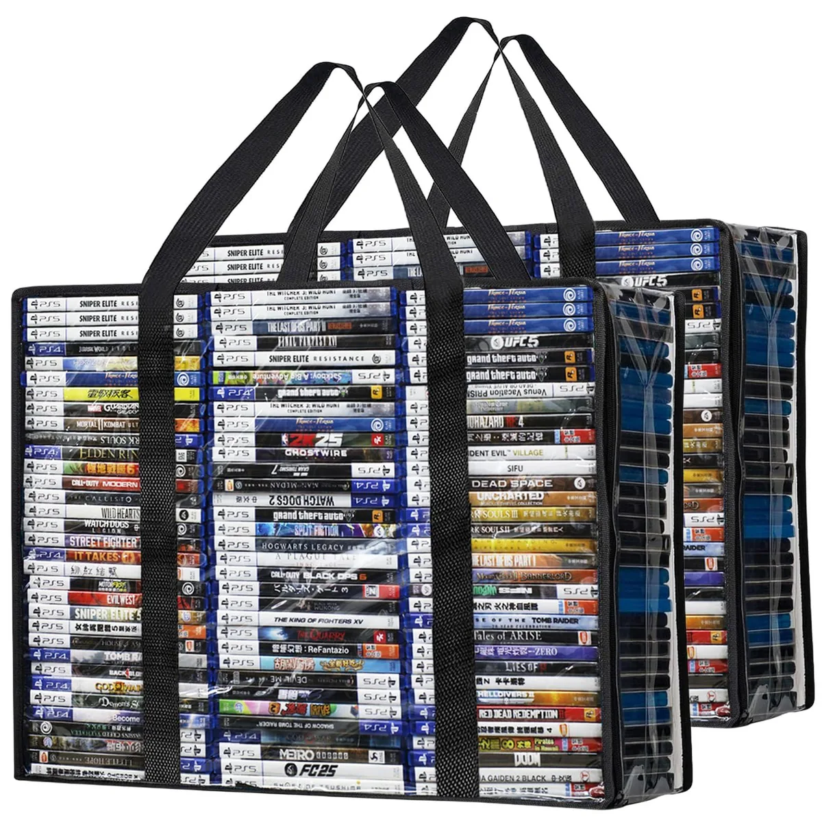  PUTNATRUE DVD-PVC-CLEAR-001 DVD Blu-ray Storage Bag 2 Pack 140 DVDs 180 Blu-rays — product photo