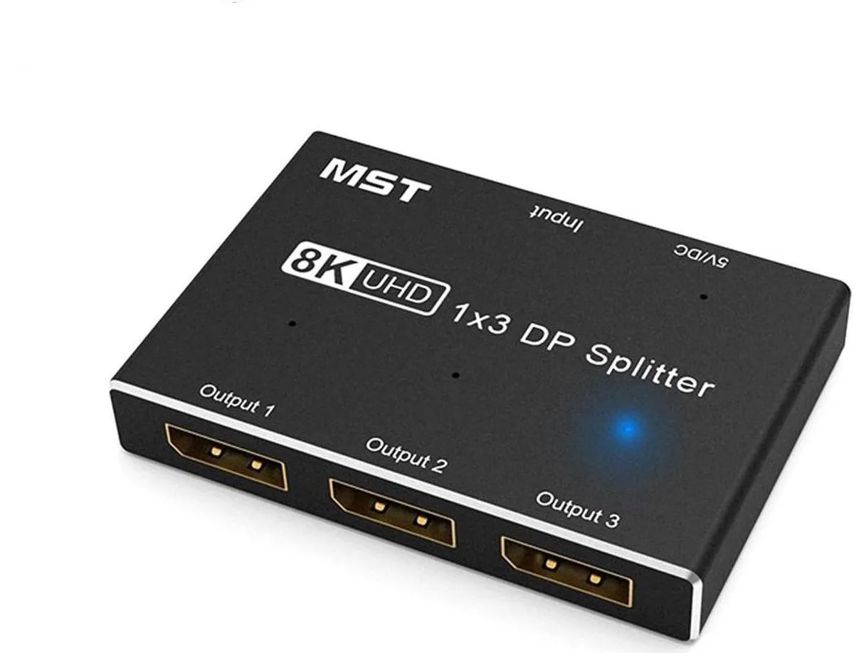 Vszerda Vszerda 1x3 DisplayPort Splitter 8K 4K MST SST — product photo
