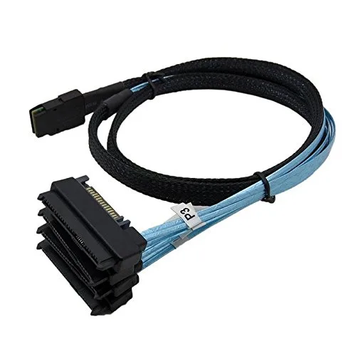 TeKit TeKit Mini SAS SFF-8087 to 4× SFF-8482 with SATA Power Cable 3.3ft — product photo