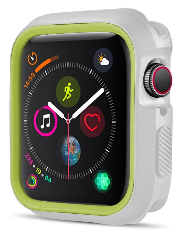 Nakedcellphone Nakedcellphone White/Yellow TPU Case for Apple Watch Series 4 44mm — product photo