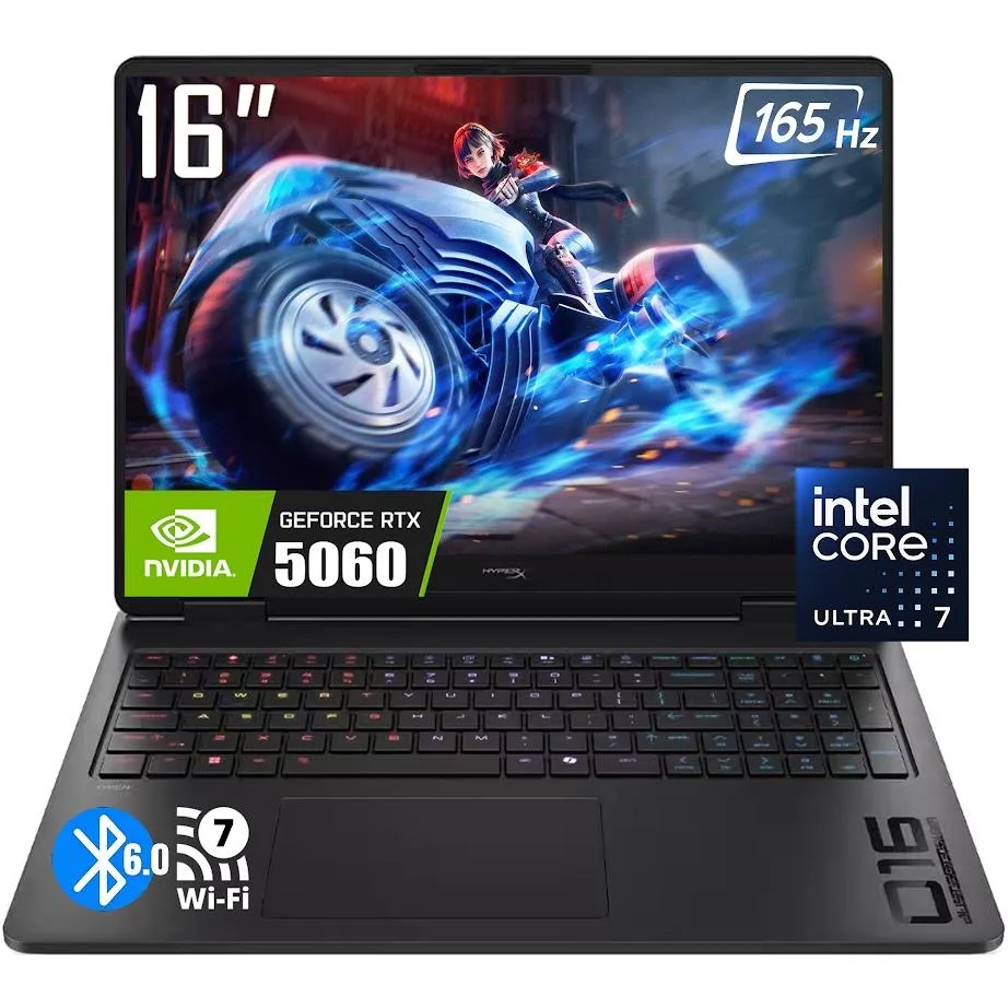 HP HP OMEN 16" gaming laptop Core Ultra 7 356H RTX 5060 16GB 512GB — product photo