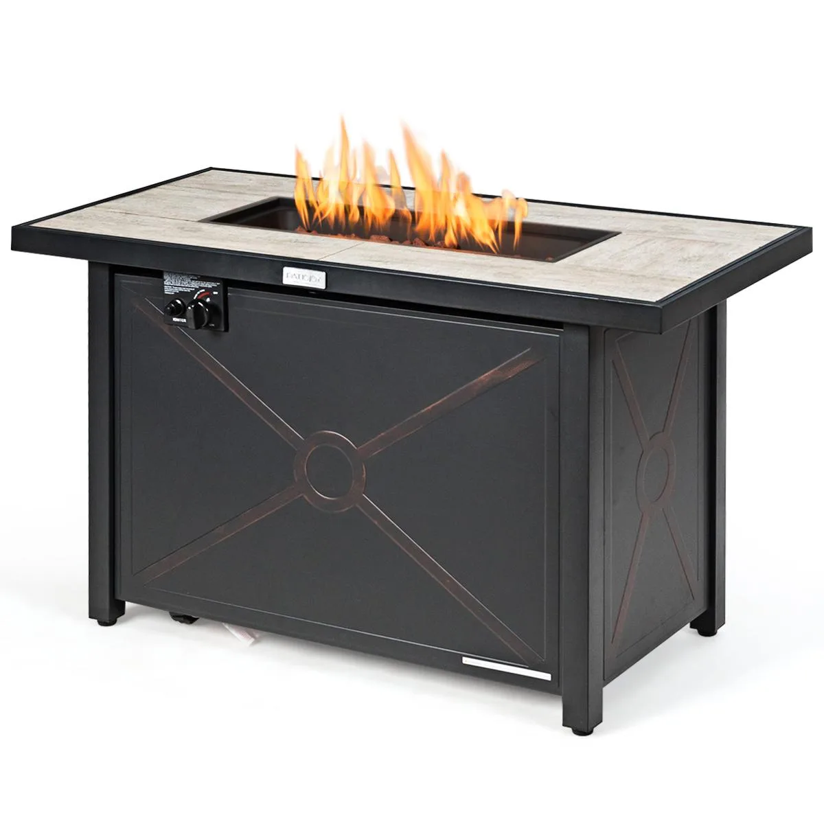 SlickBlue SlickBlue 42 Inch 60000 BTU Propane Fire Pit Table Black — product photo