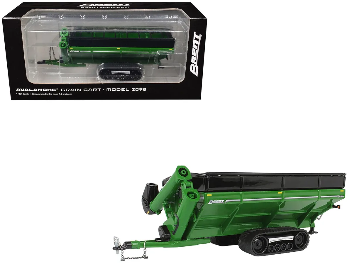 SpecCast Collectibles SpecCast Collectibles Brent 2098 Avalanche Grain Cart Equalizer Tracks Green 1/64 Diecast Hobby Collectible — product photo